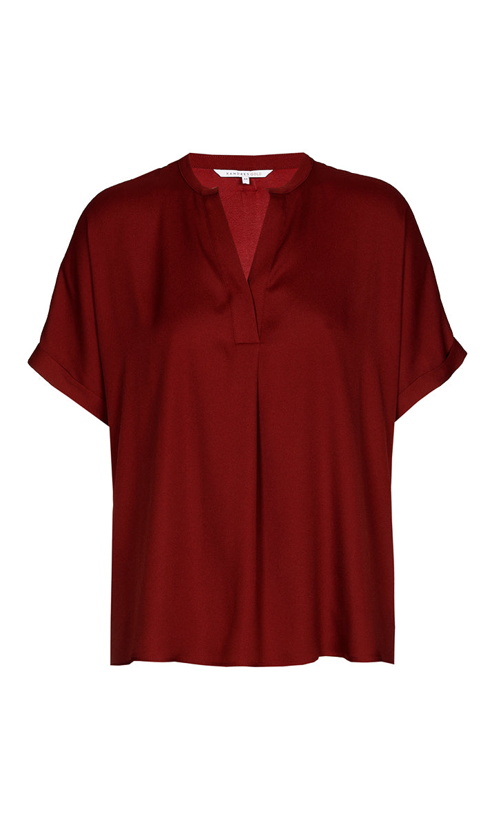 Blouses korte mouw rood Xandres Gold