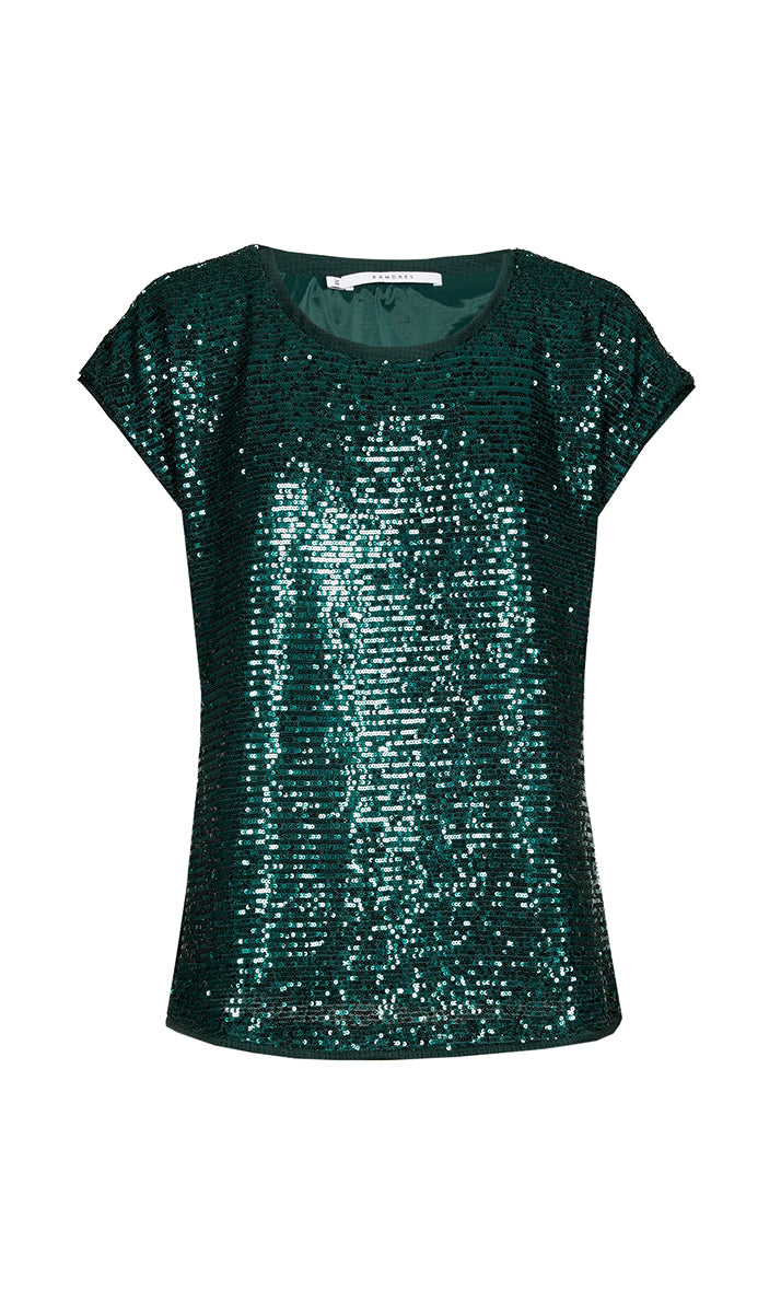 Blouses korte mouw groen Xandres