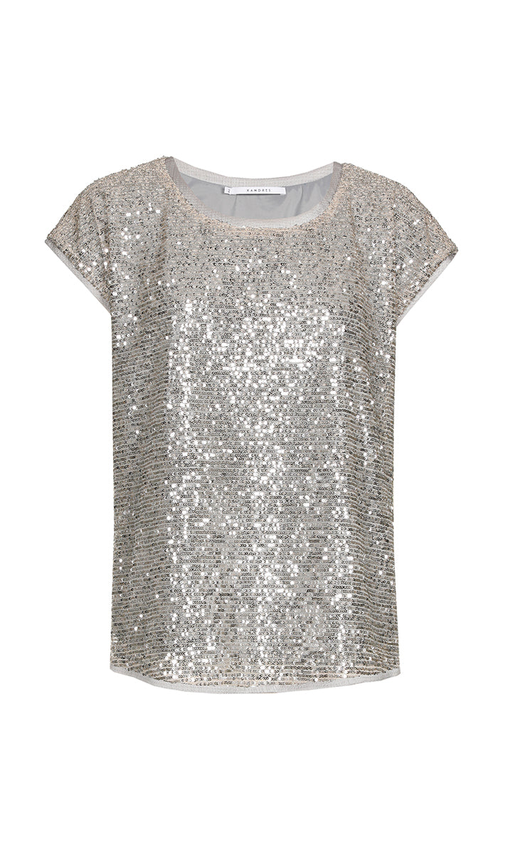 Blouses korte mouw zilver Xandres