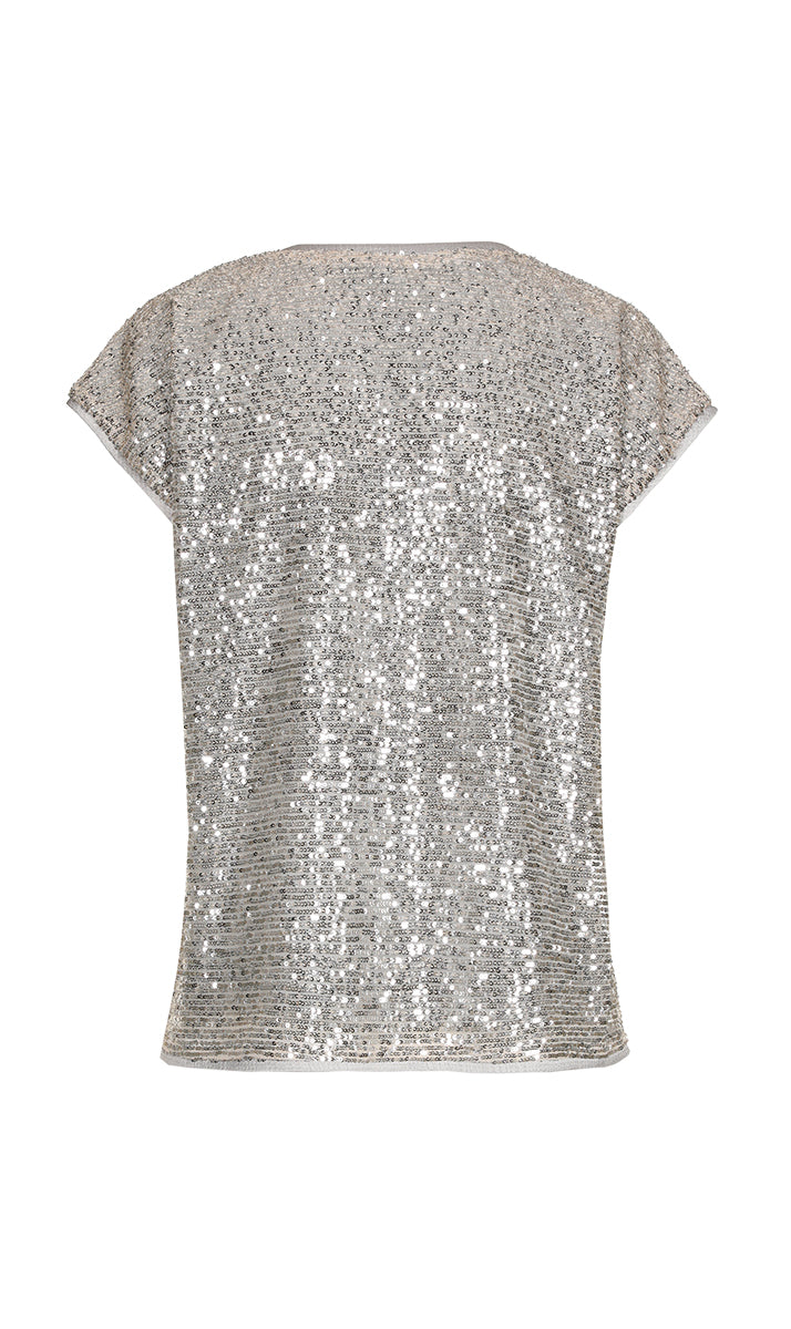 Blouses korte mouw zilver Xandres