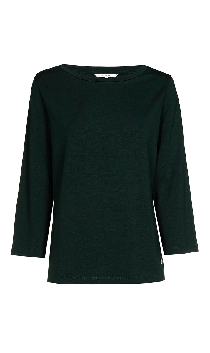 T-shirts lange mouw groen Xandres