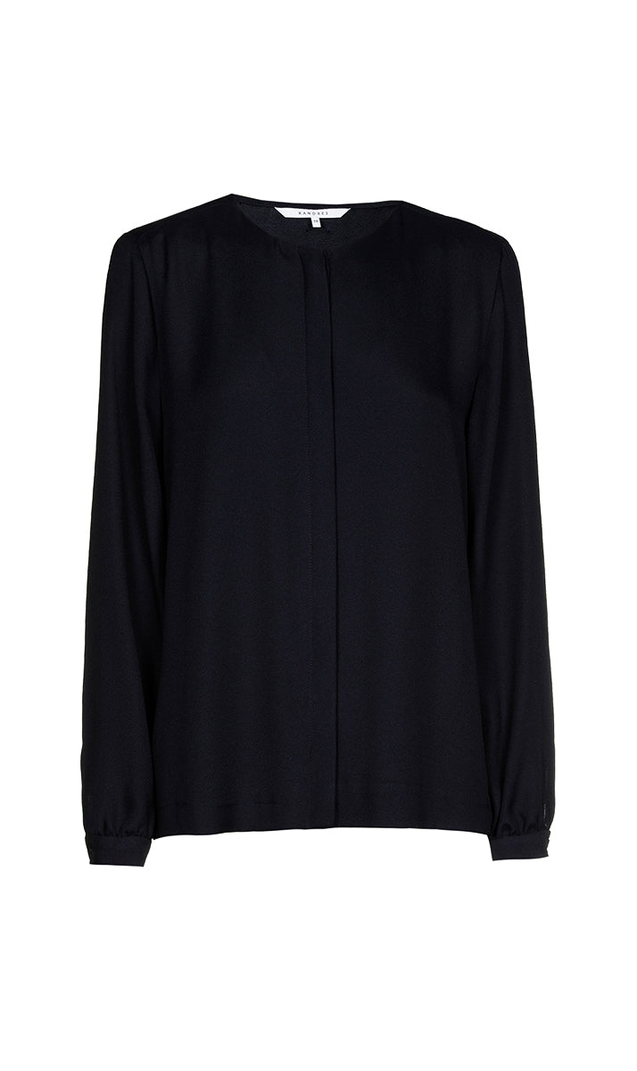 Blouses lange mouw navy Xandres