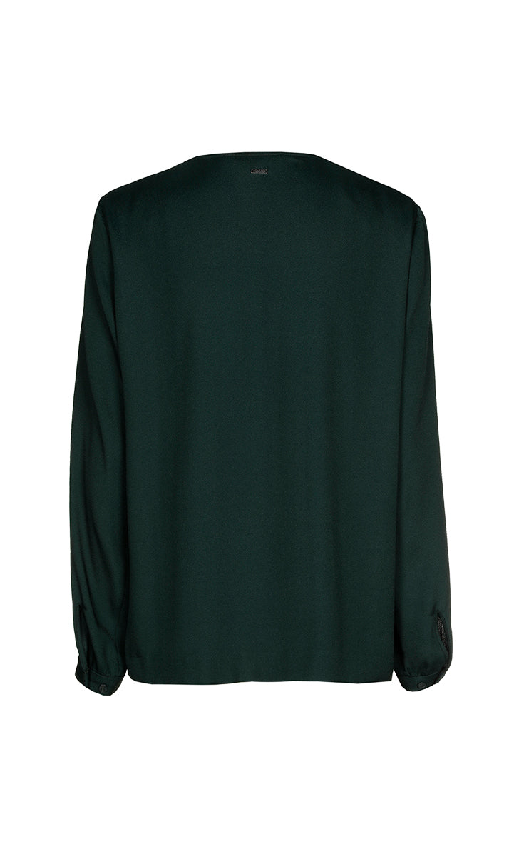 Blouses lange mouw groen Xandres