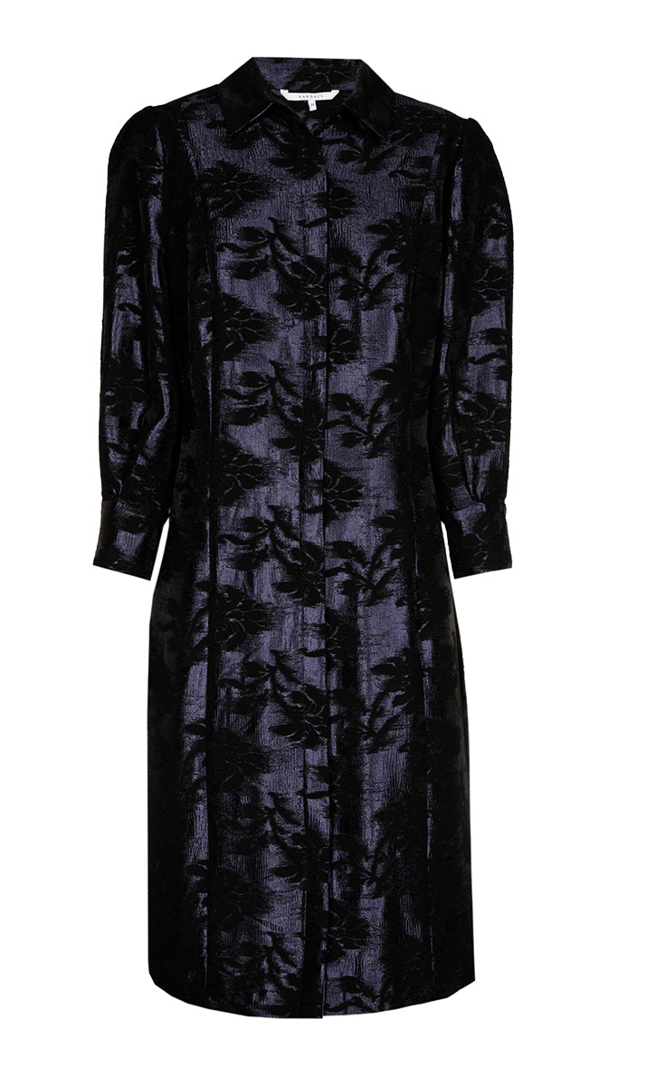 Jurken lange mouw blauw Xandres