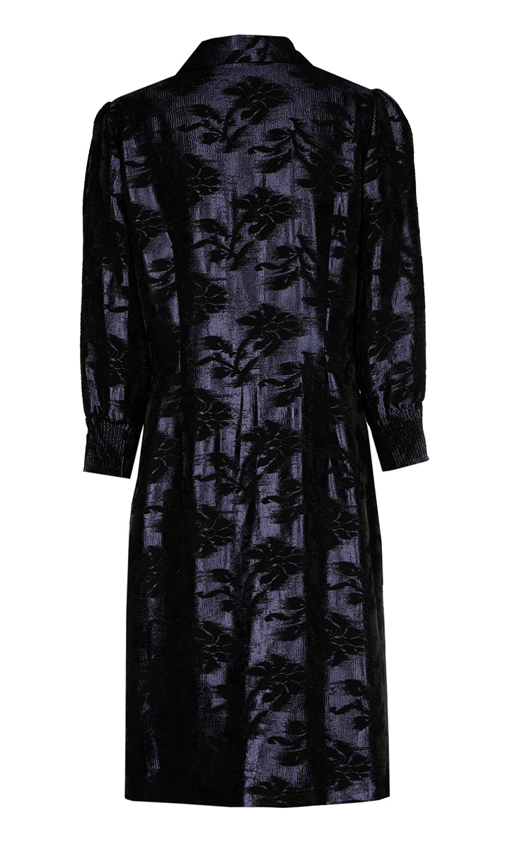 Jurken lange mouw blauw Xandres