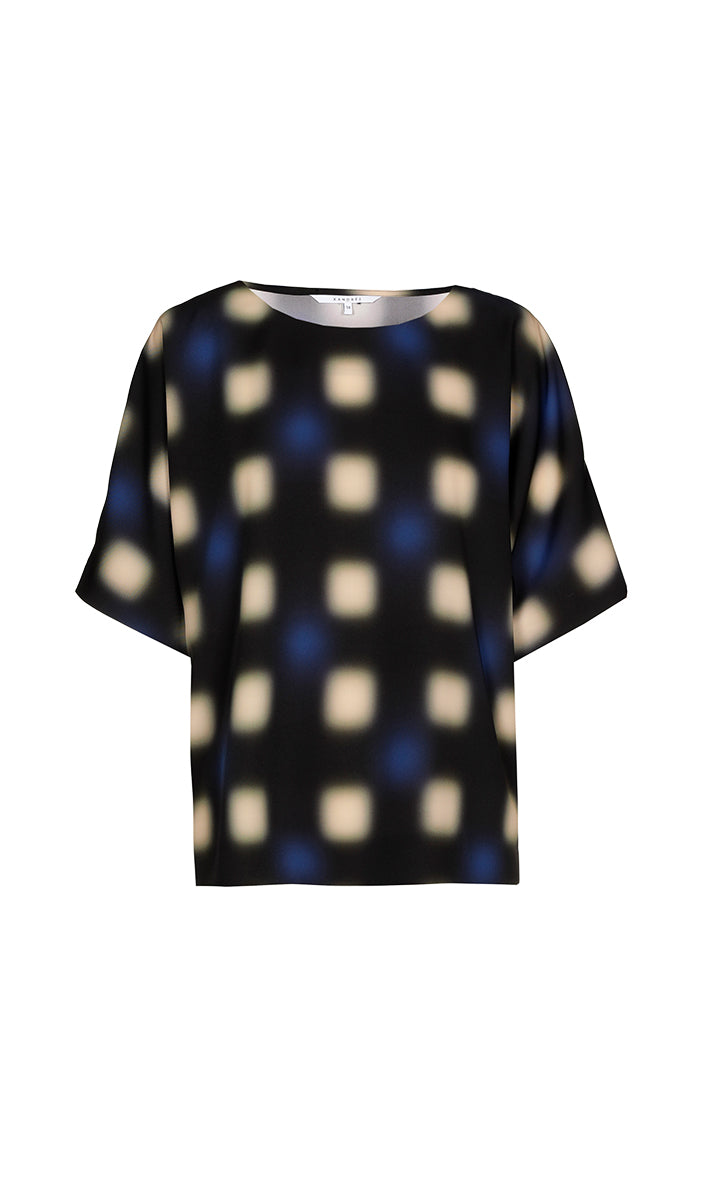 Blouses korte mouw blauw Xandres