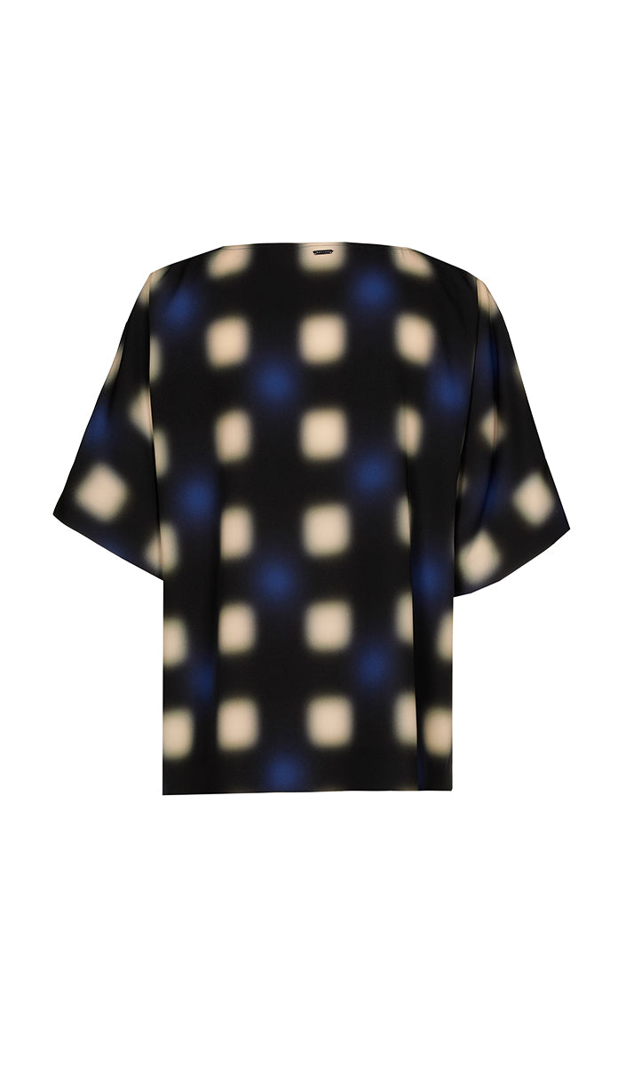 Blouses korte mouw blauw Xandres