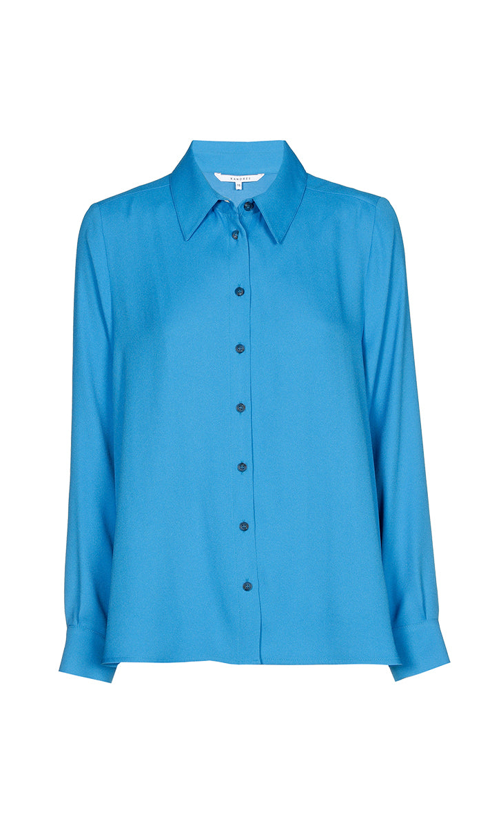 Blouses lange mouw blauw Xandres