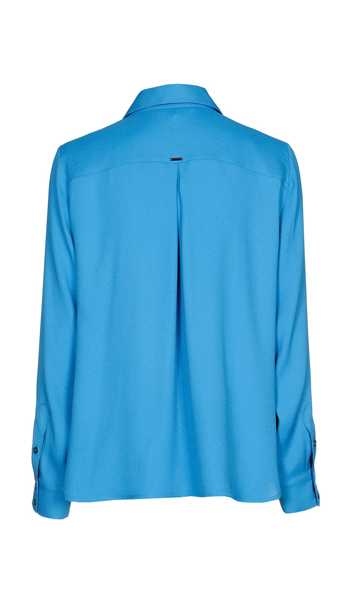 Blouses lange mouw blauw Xandres