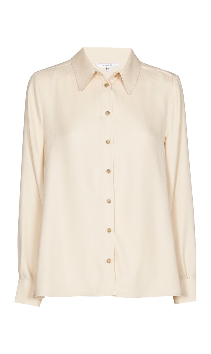 Blouses lange mouw beige Xandres