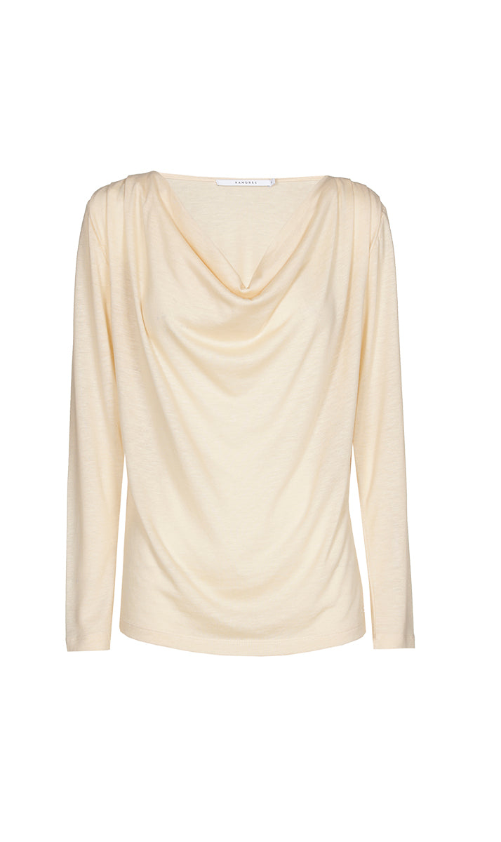 T-shirts lange mouw beige Xandres