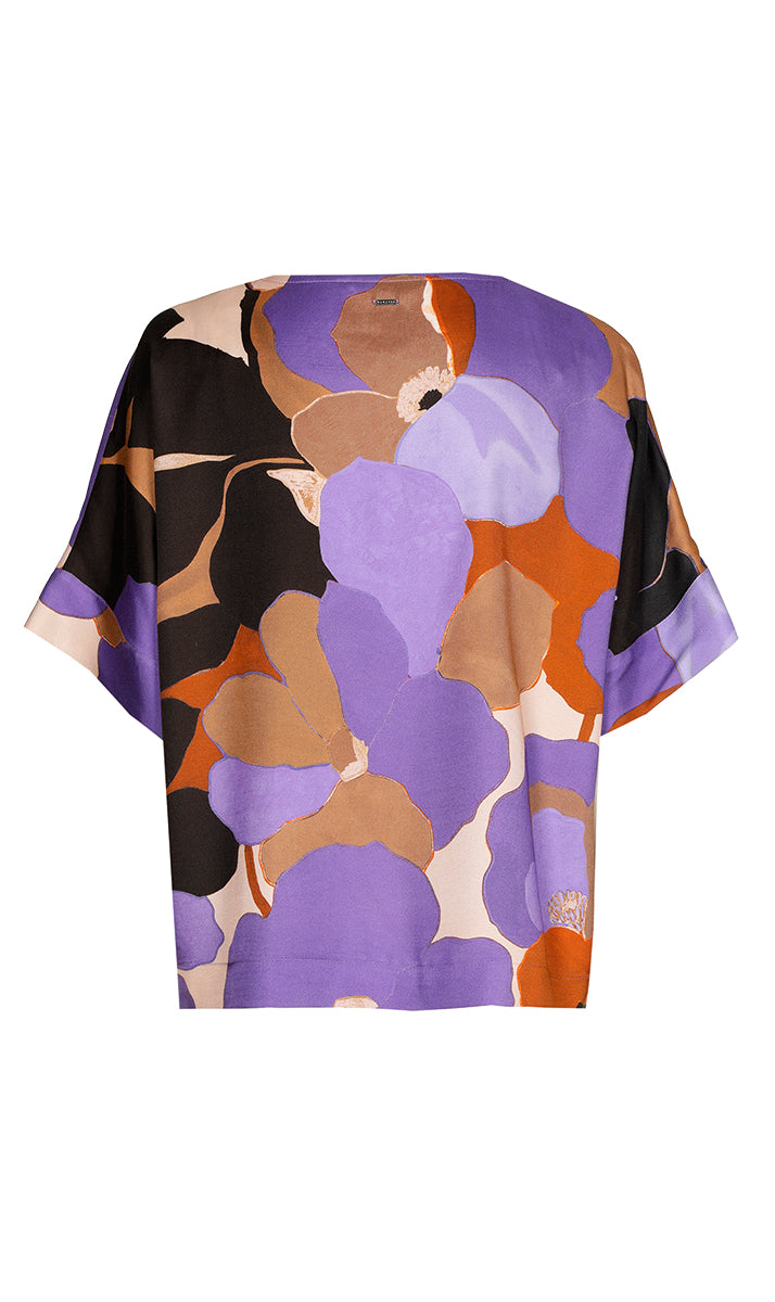 Blouses korte mouw paars Xandres