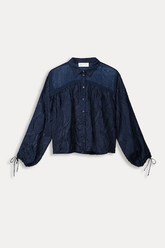 Blouses lange mouw blauw POM Amsterdam