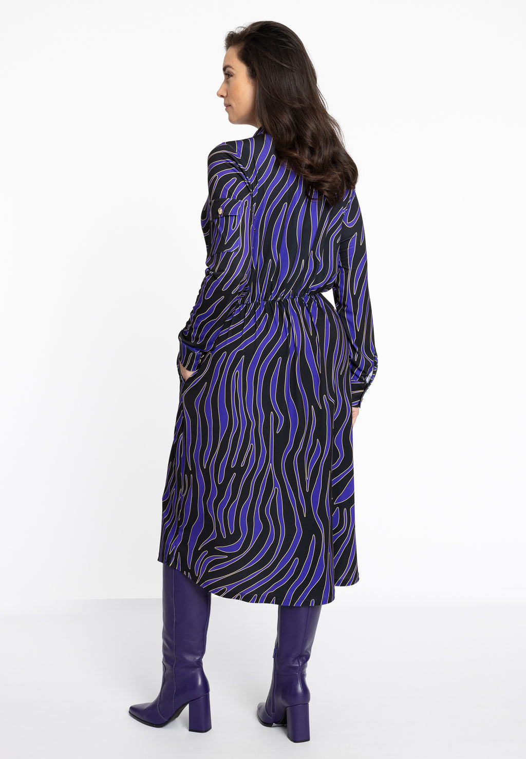 Jurken lange mouw zwart Yoek