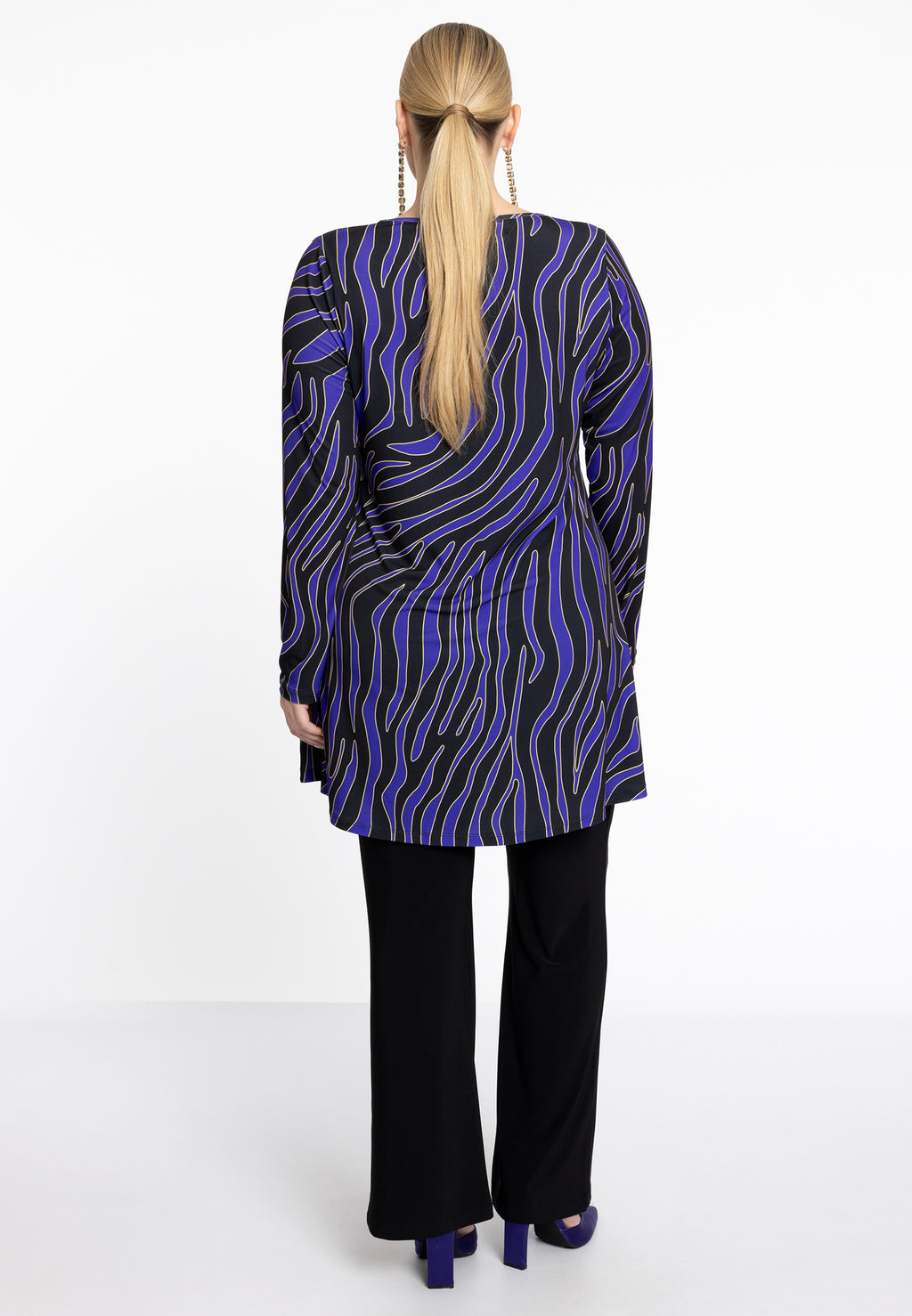 Blouses lange mouw zwart Yoek