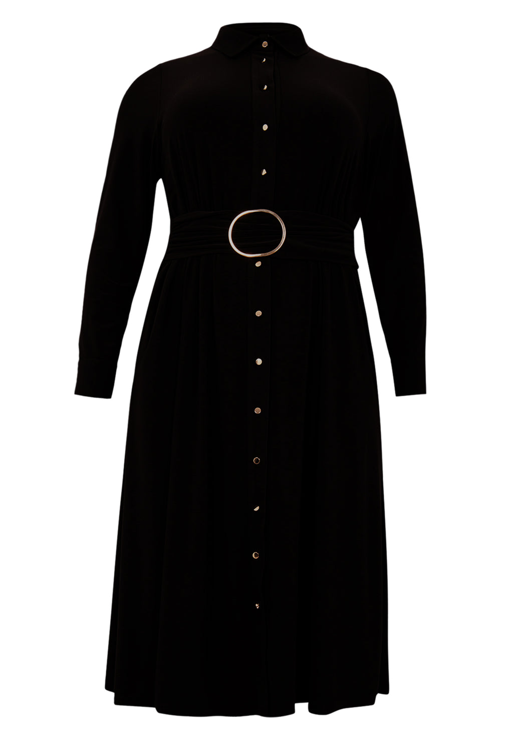 Jurken lange mouw zwart Yoek