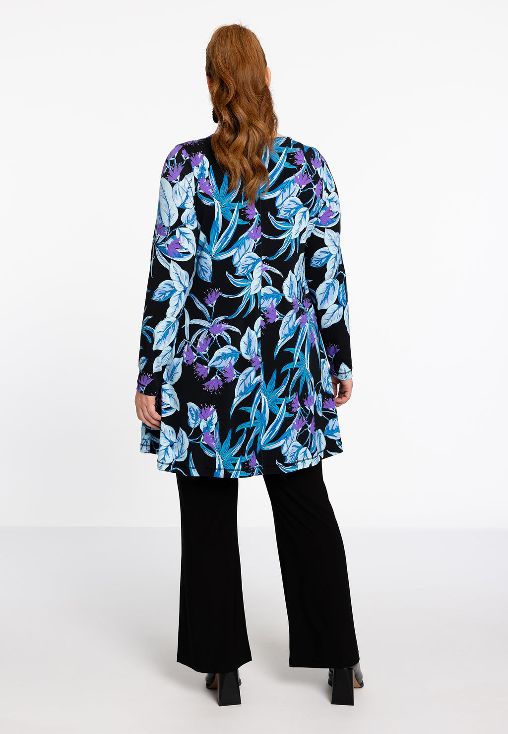 Blouses lange mouw blauw Yoek