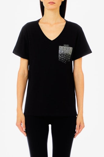 T-shirts korte mouw zwart Liu Jo