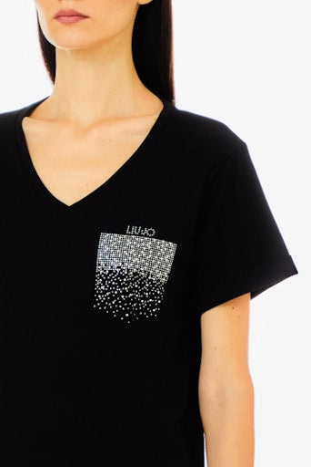 T-shirts korte mouw zwart Liu Jo