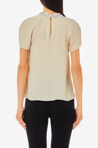 Blouses korte mouw beige Liu Jo Black