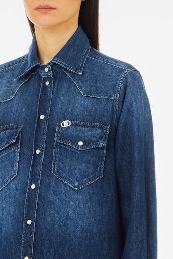 Blouses lange mouw blauw Liu Jo