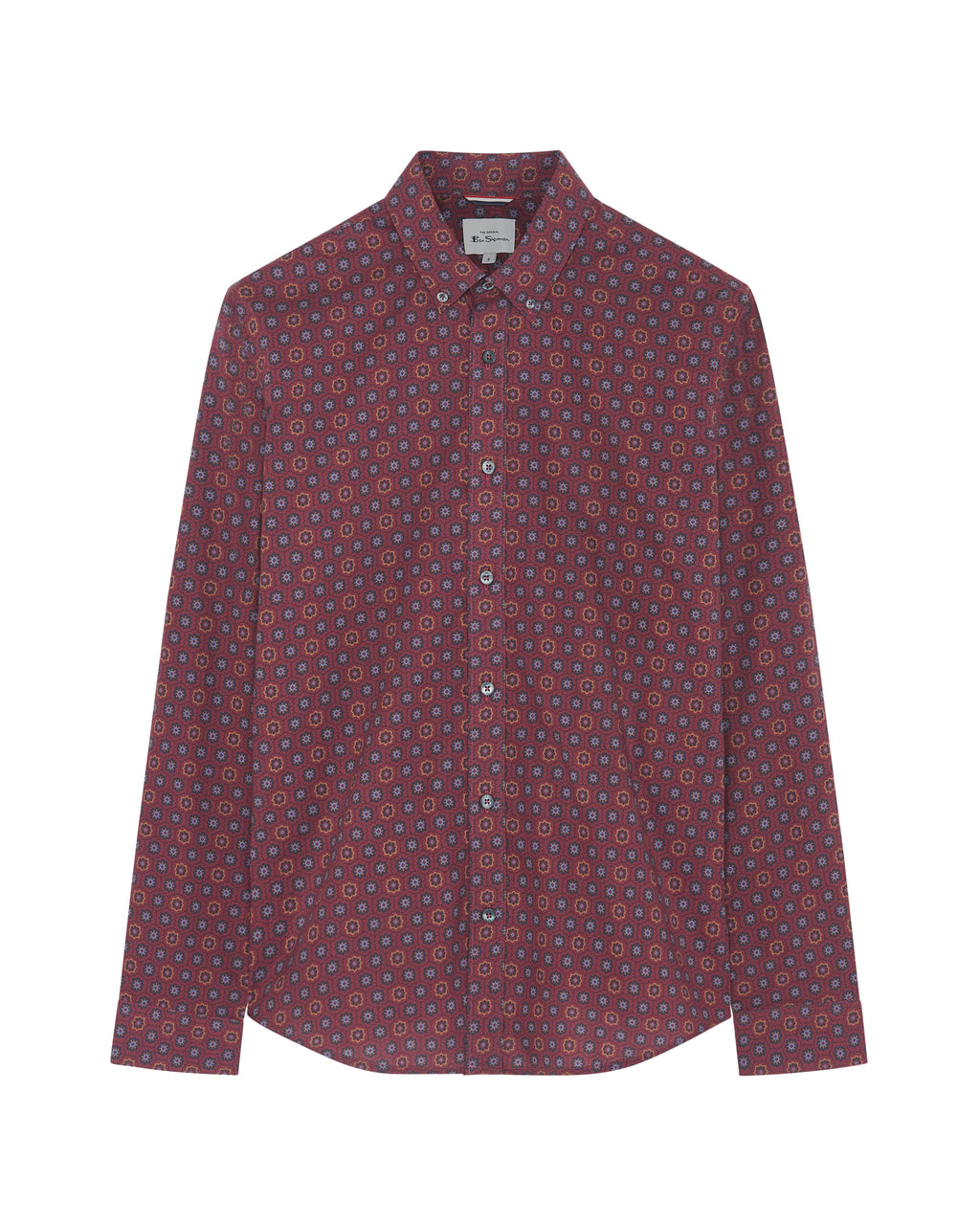Hemden lange mouw rood Ben Sherman