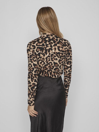 T-shirts lange mouw bruin VILA