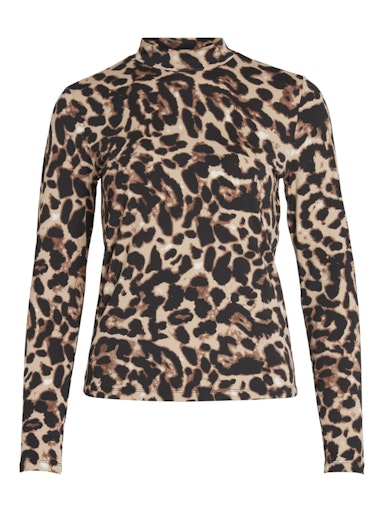 T-shirts lange mouw bruin VILA