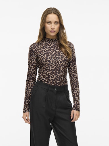 T-shirts lange mouw bruin VILA