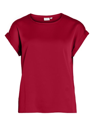 Blouses korte mouw rood VILA