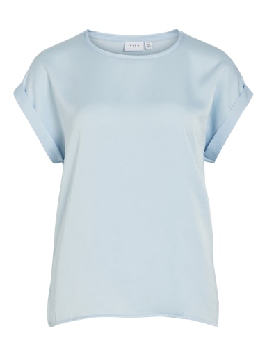 Blouses korte mouw blauw VILA