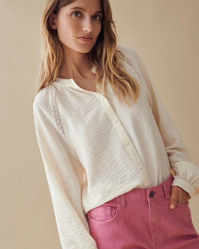 Blouses lange mouw beige VILA