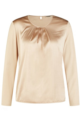 Blouses lange mouw beige Barbara Lebek