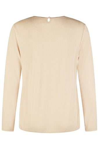 Blouses lange mouw beige Barbara Lebek