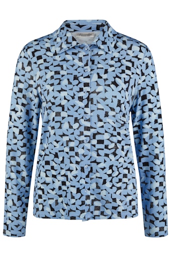 Blouses lange mouw blauw Barbara Lebek