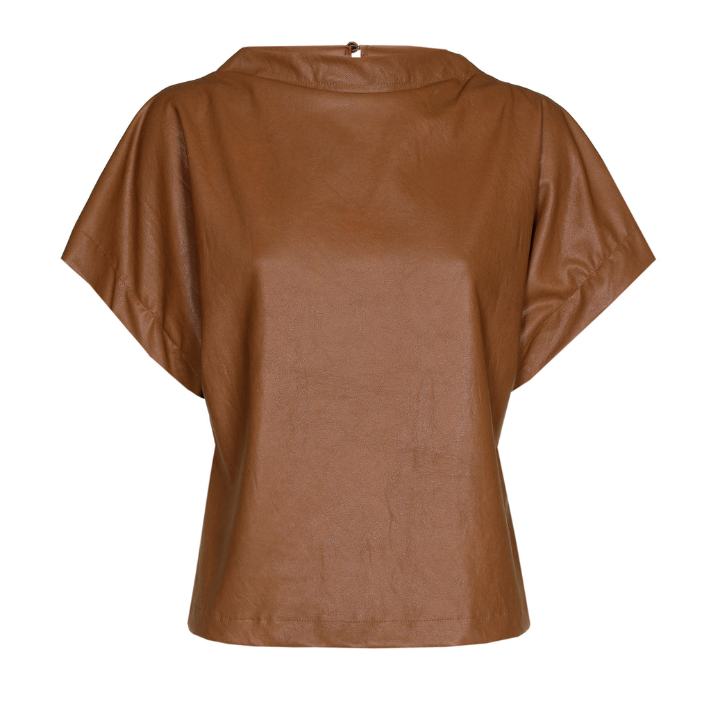 Blouses korte mouw bruin Caroline Biss