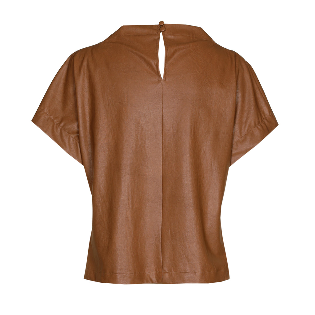 Blouses korte mouw bruin Caroline Biss