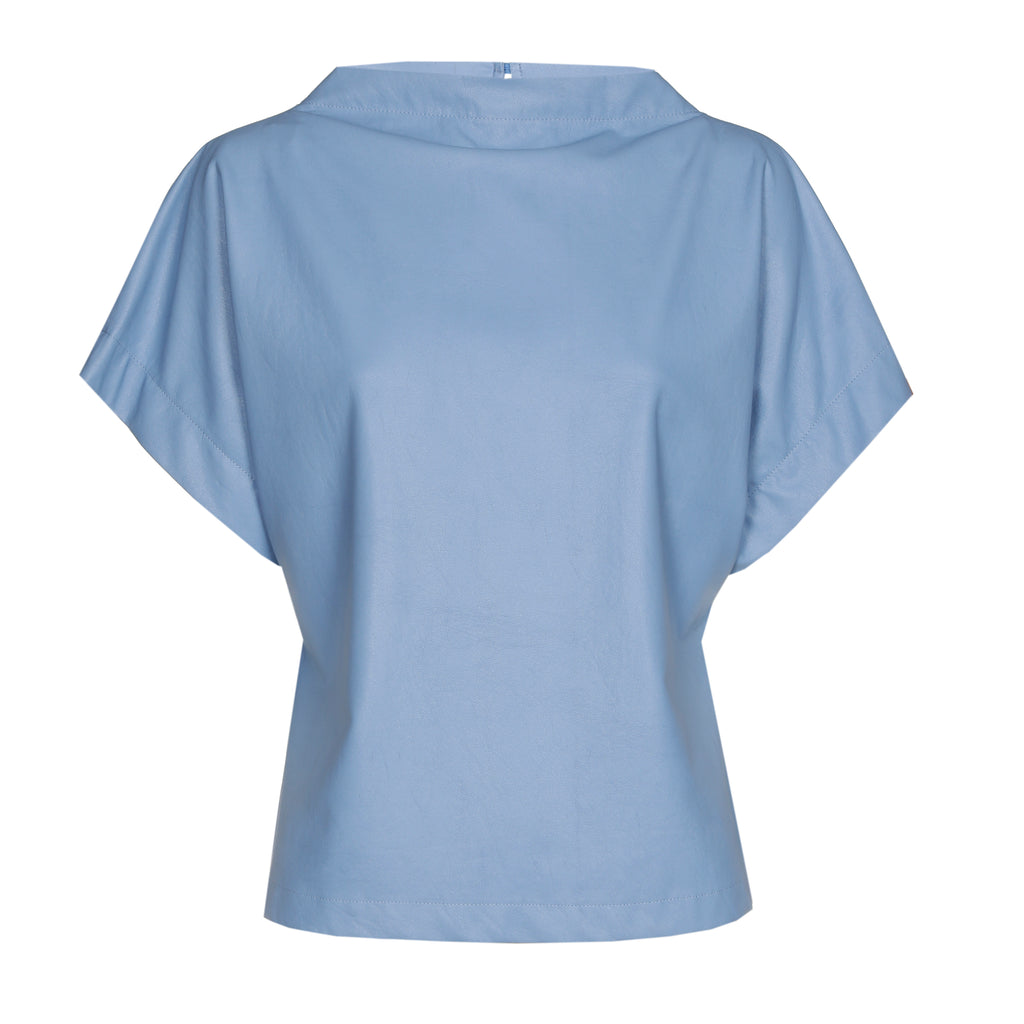 Blouses korte mouw blauw Caroline Biss