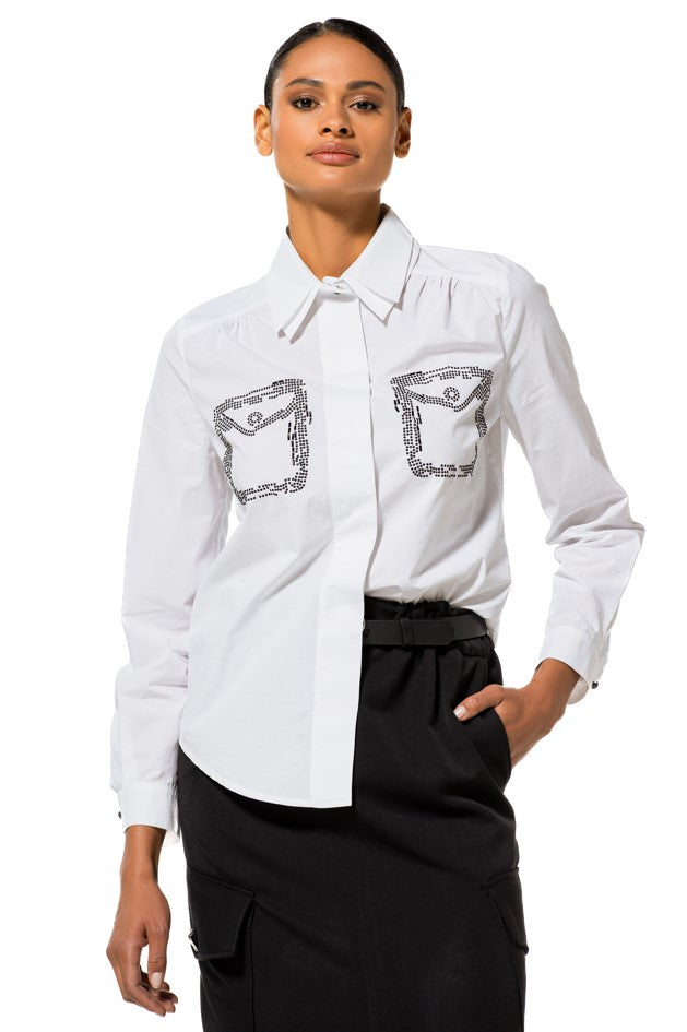 Blouses lange mouw wit Caroline Biss