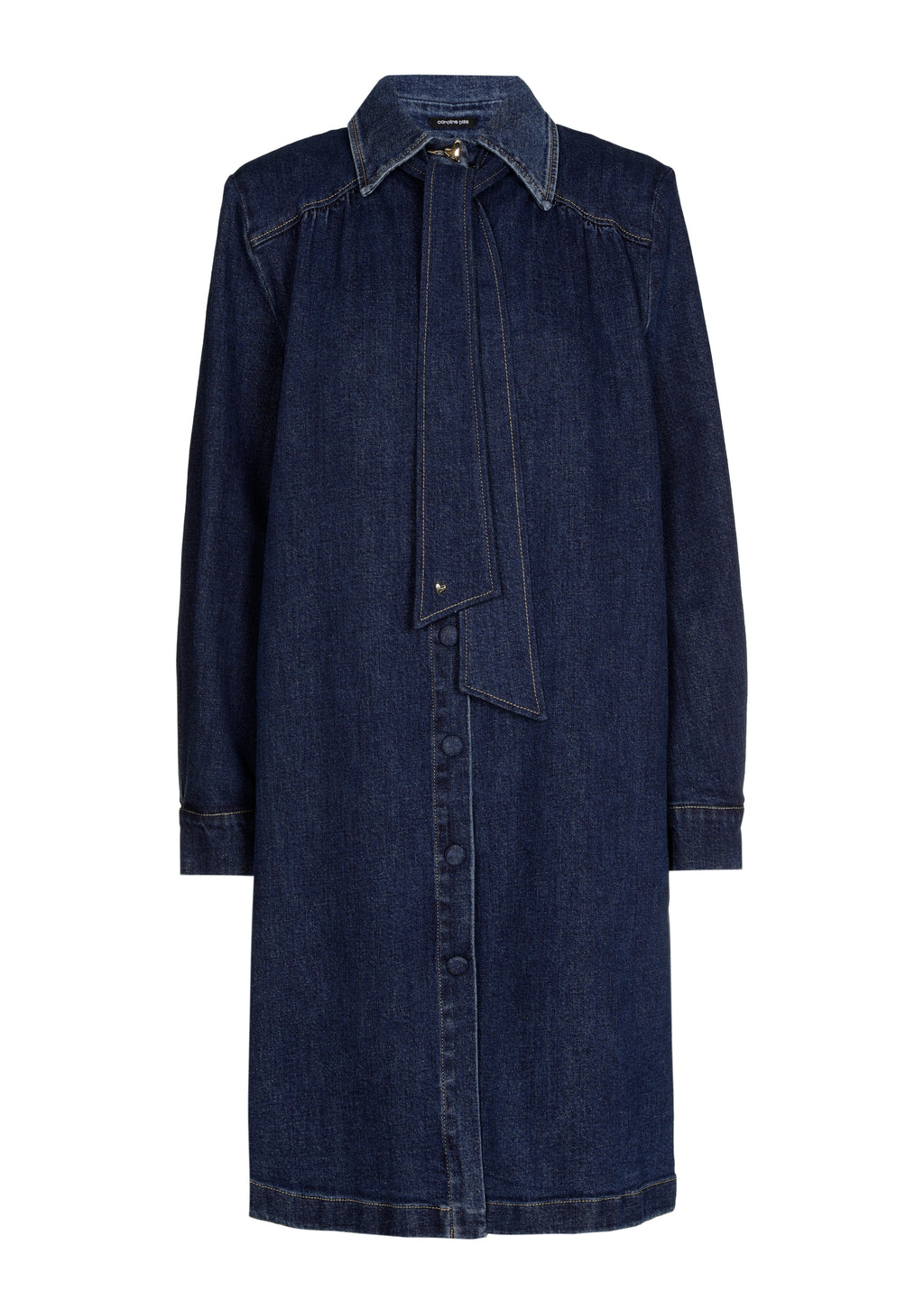 Jurken lange mouw blauw Caroline Biss
