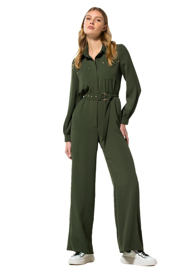 Jumpsuits lange mouw groen Caroline Biss