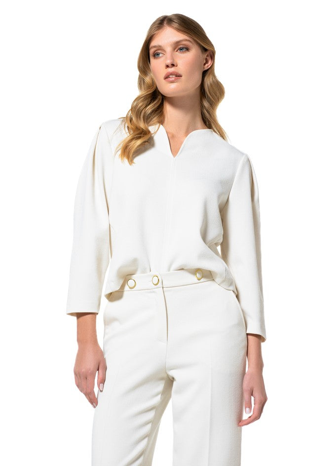 Blouses lange mouw beige Caroline Biss