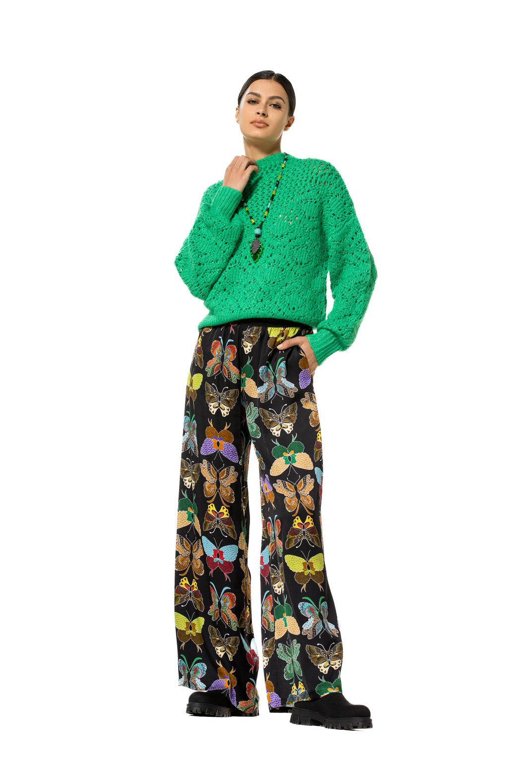 Pulls groen Caroline Biss