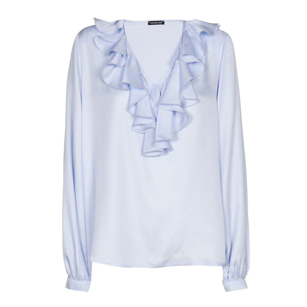 Blouses lange mouw blauw Caroline Biss