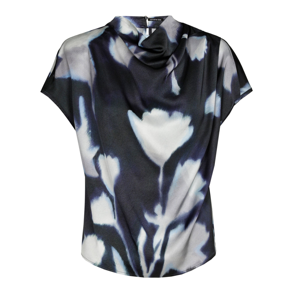 Blouses korte mouw navy Caroline Biss