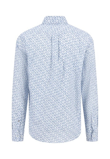 Hemden lange mouw navy Fynch-Hatton