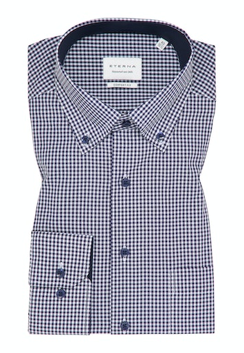 Hemden lange mouw blauw ETERNA