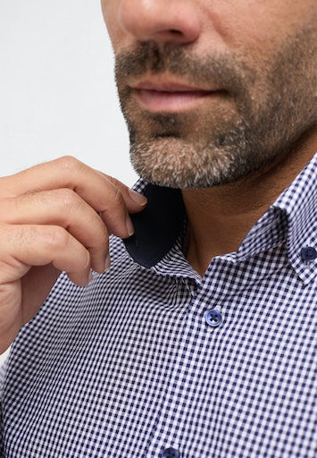 Hemden lange mouw blauw ETERNA