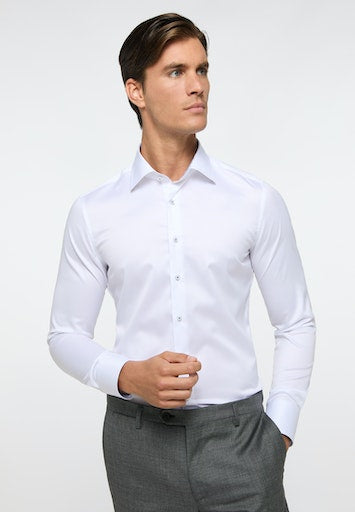 Hemden lange mouw wit ETERNA