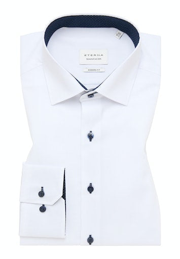 Hemden lange mouw wit ETERNA